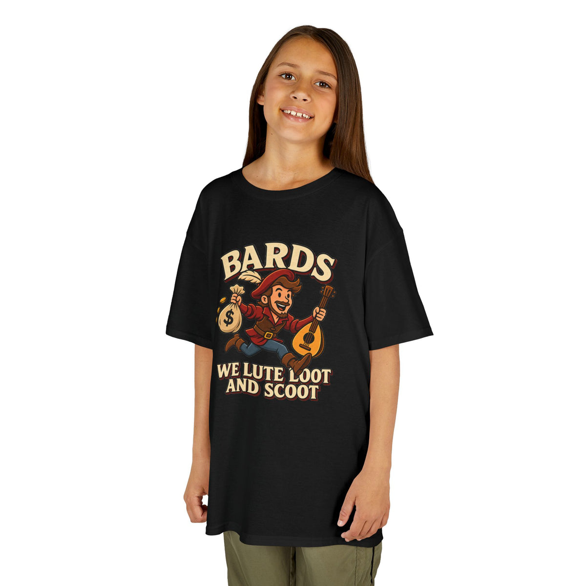Kids Bard T-Shirt | Lute, Loot & Scoot Fantasy Music Tee