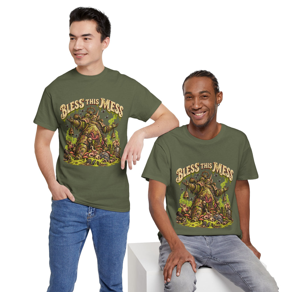 Bless This Mess Grimdark Warrior T-Shirt | Funny Fantasy Wargaming Tee