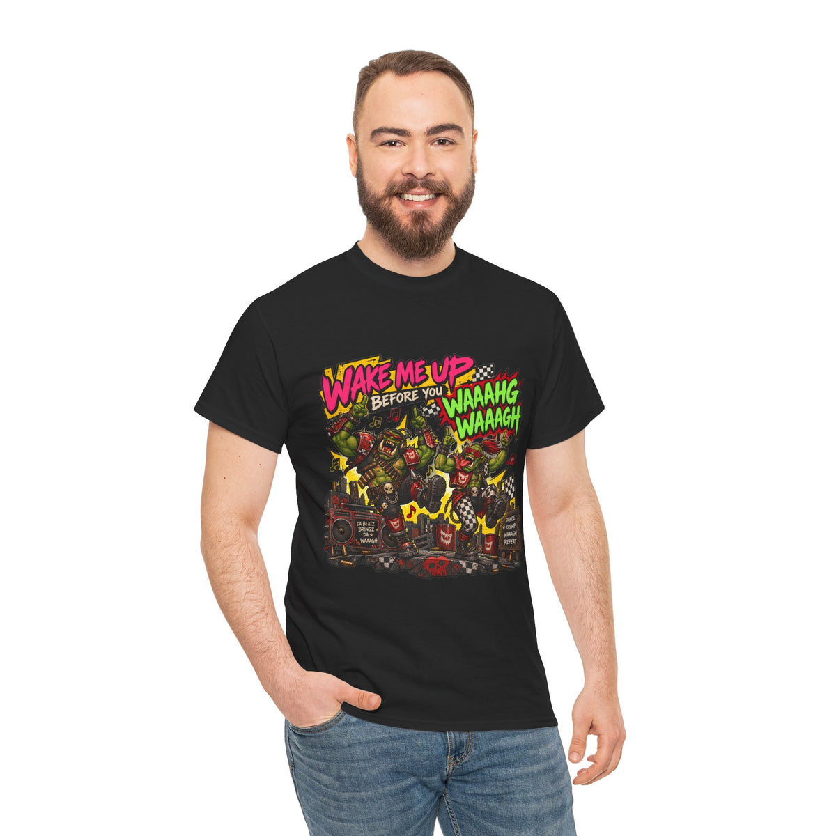 Wake Me Up Before You Waaagh! Shirt – Ork Humor & Tabletop Gaming Tee