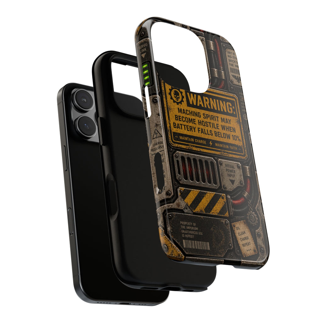 Machine Spirit Warning Phone Case | Grimdark Sci-Fi Design