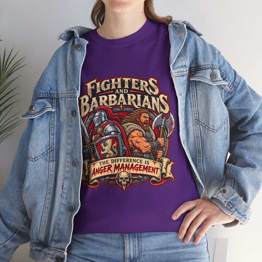 Fighters & Barbarians RPG Tee | The Difference Is Anger Management