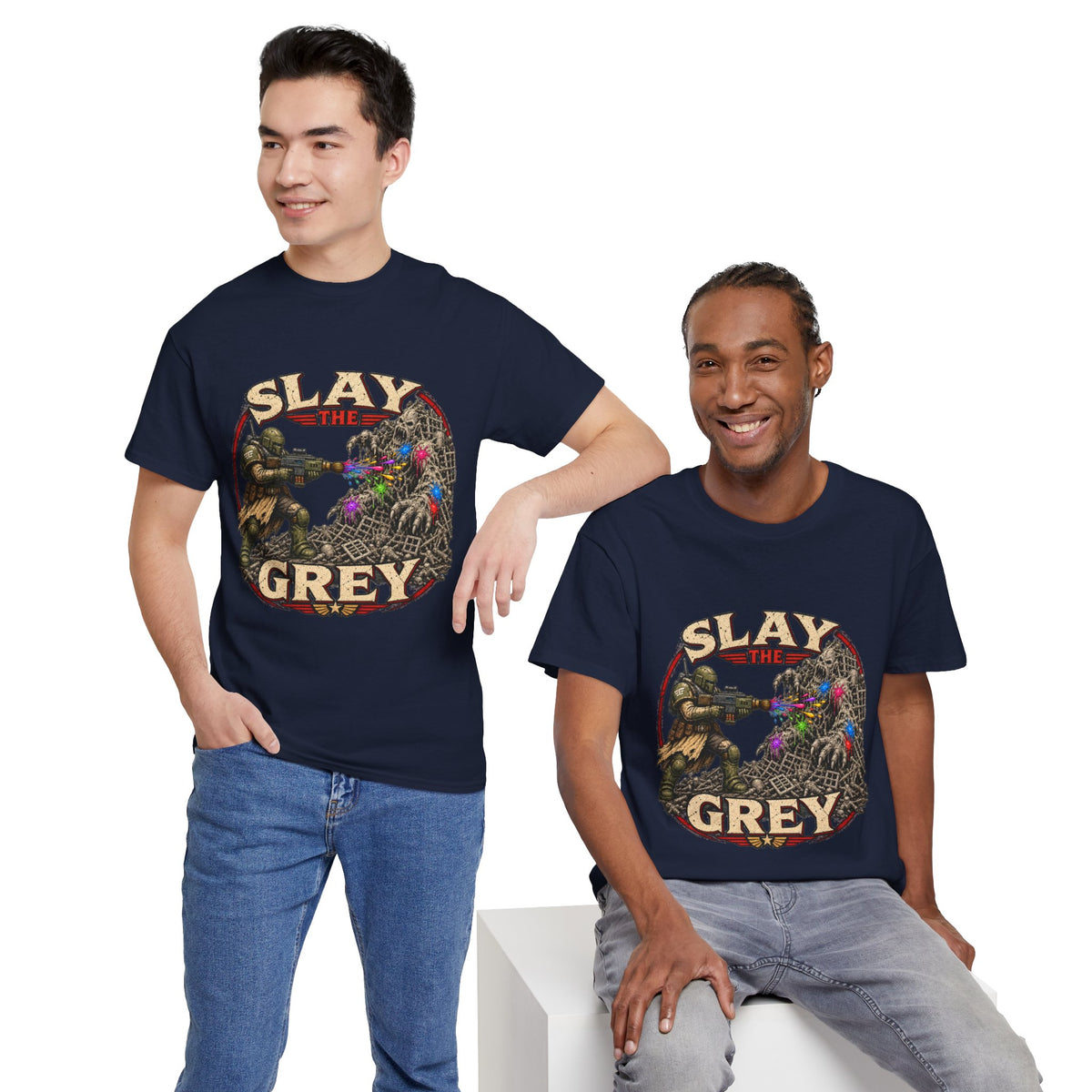 Slay the Grey Sci-Fi Miniature Painting T-Shirt | Hobbyist Tee