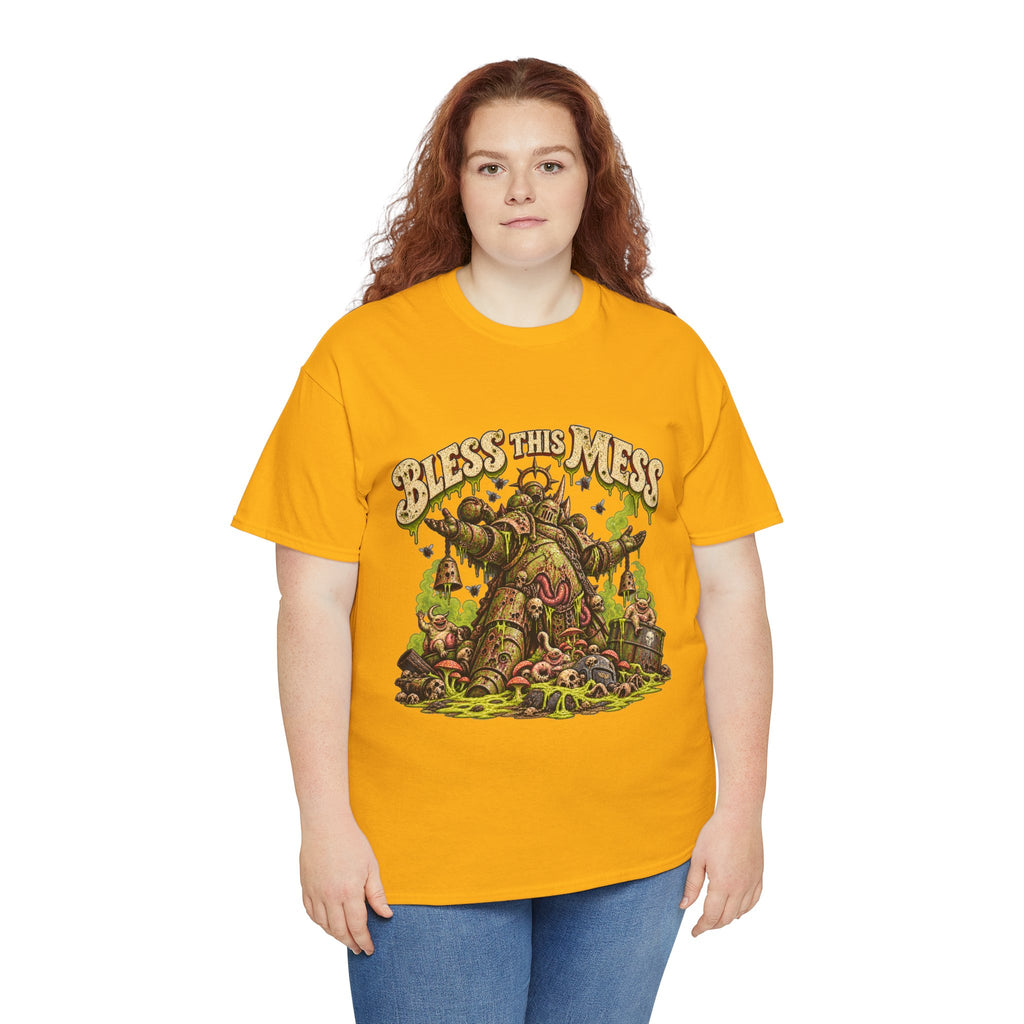 Bless This Mess Grimdark Warrior T-Shirt | Funny Fantasy Wargaming Tee