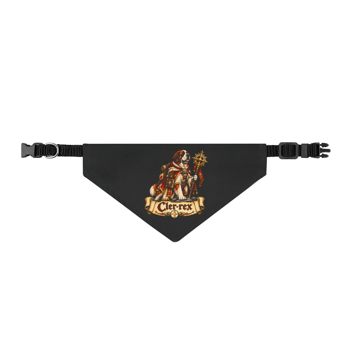 Cler-Rex Dog Bandana – Cleric Fantasy Pet Accessory