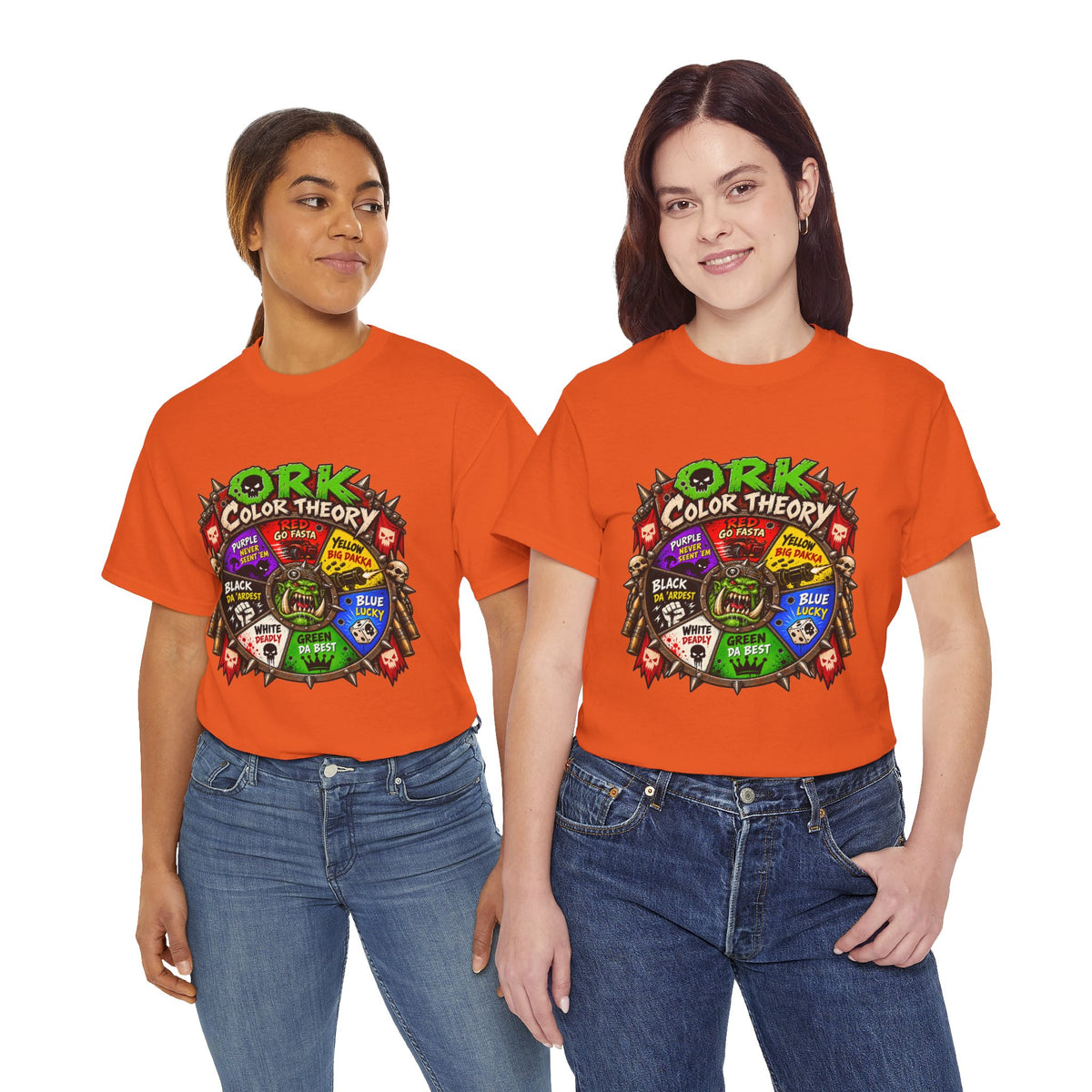 Green-Skin Color Theory T-Shirt – Funny Tabletop Wargaming Tee | Ork Fantasy Sci-Fi Gamer Shirt