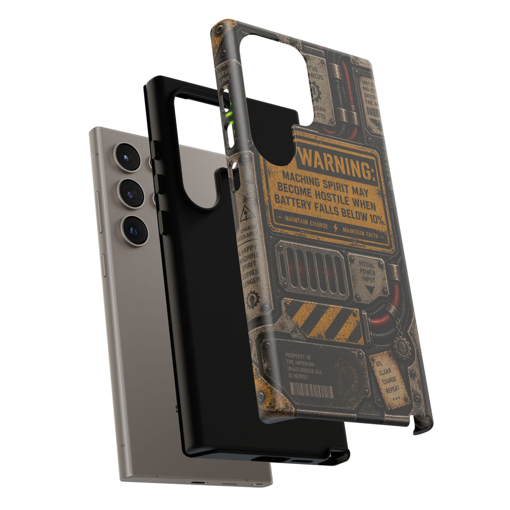 Machine Spirit Warning Phone Case | Grimdark Sci-Fi Design