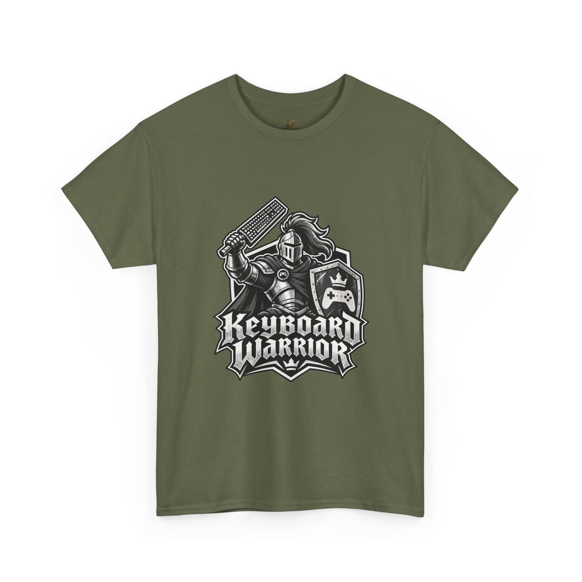 Keyboard Warrior T Shirt Funny Video Gamer Knight Graphic Tee