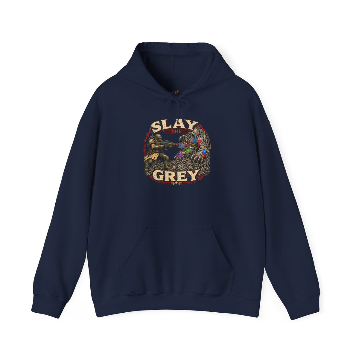 Slay the Grey Hoodie | Sci-Fi Miniature Painting Graphic Pullover