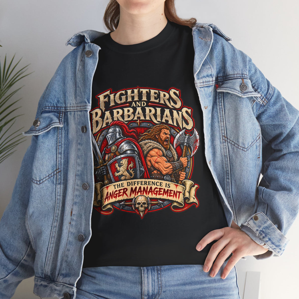 Fighters & Barbarians RPG Tee | The Difference Is Anger Management