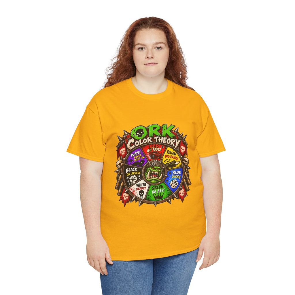 Green-Skin Color Theory T-Shirt – Funny Tabletop Wargaming Tee | Ork Fantasy Sci-Fi Gamer Shirt