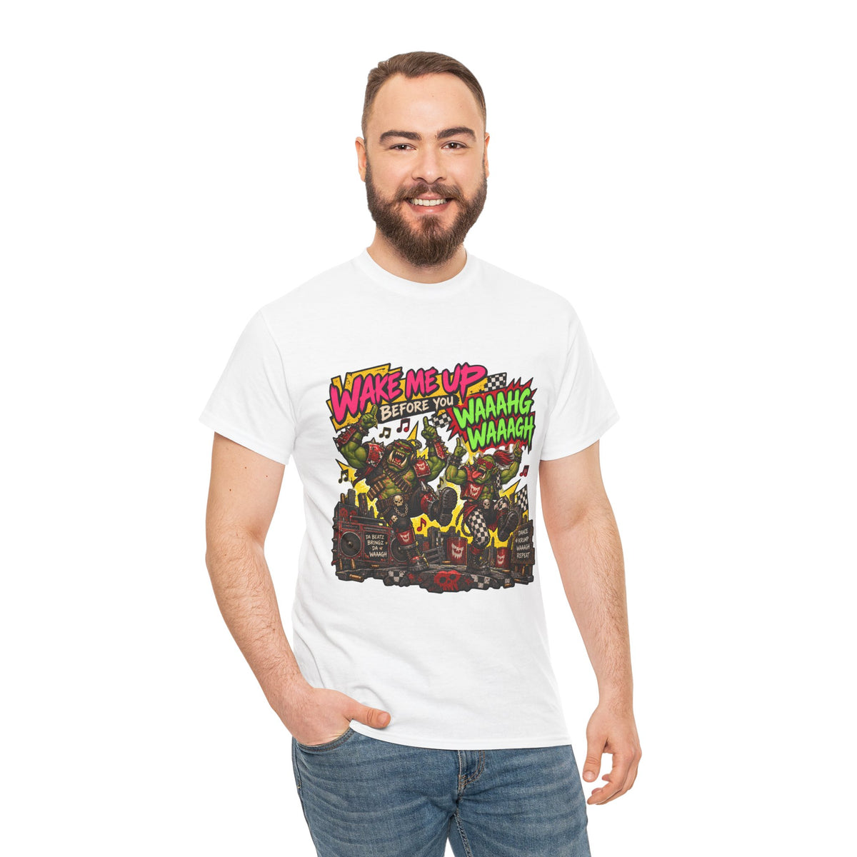 Wake Me Up Before You Waaagh! Shirt – Ork Humor & Tabletop Gaming Tee