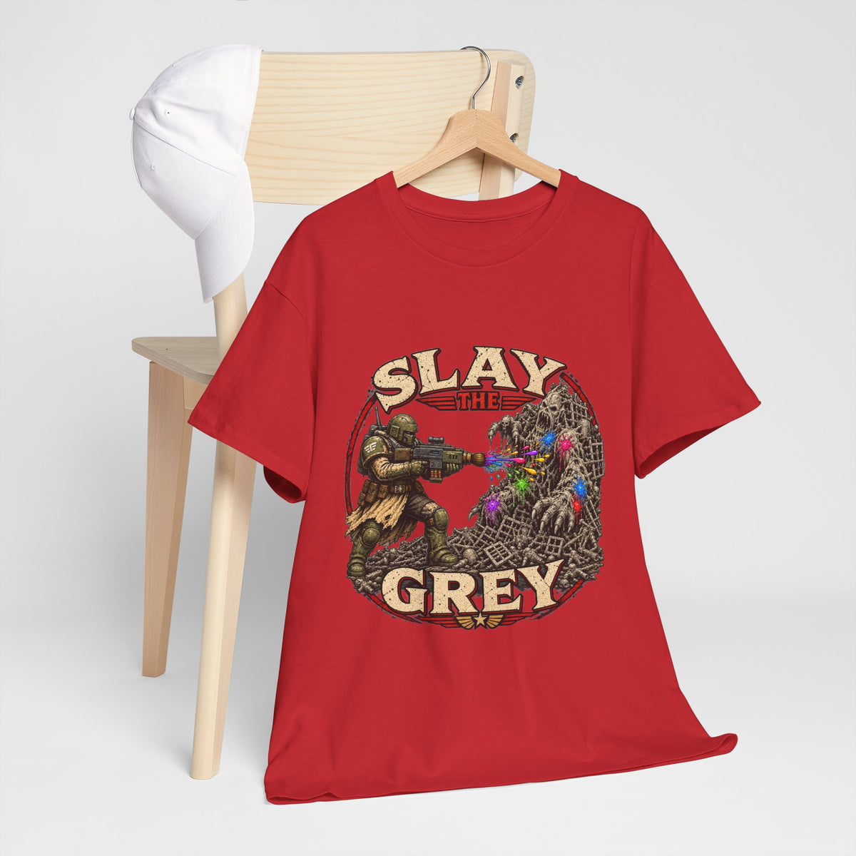 Slay the Grey Sci-Fi Miniature Painting T-Shirt | Hobbyist Tee