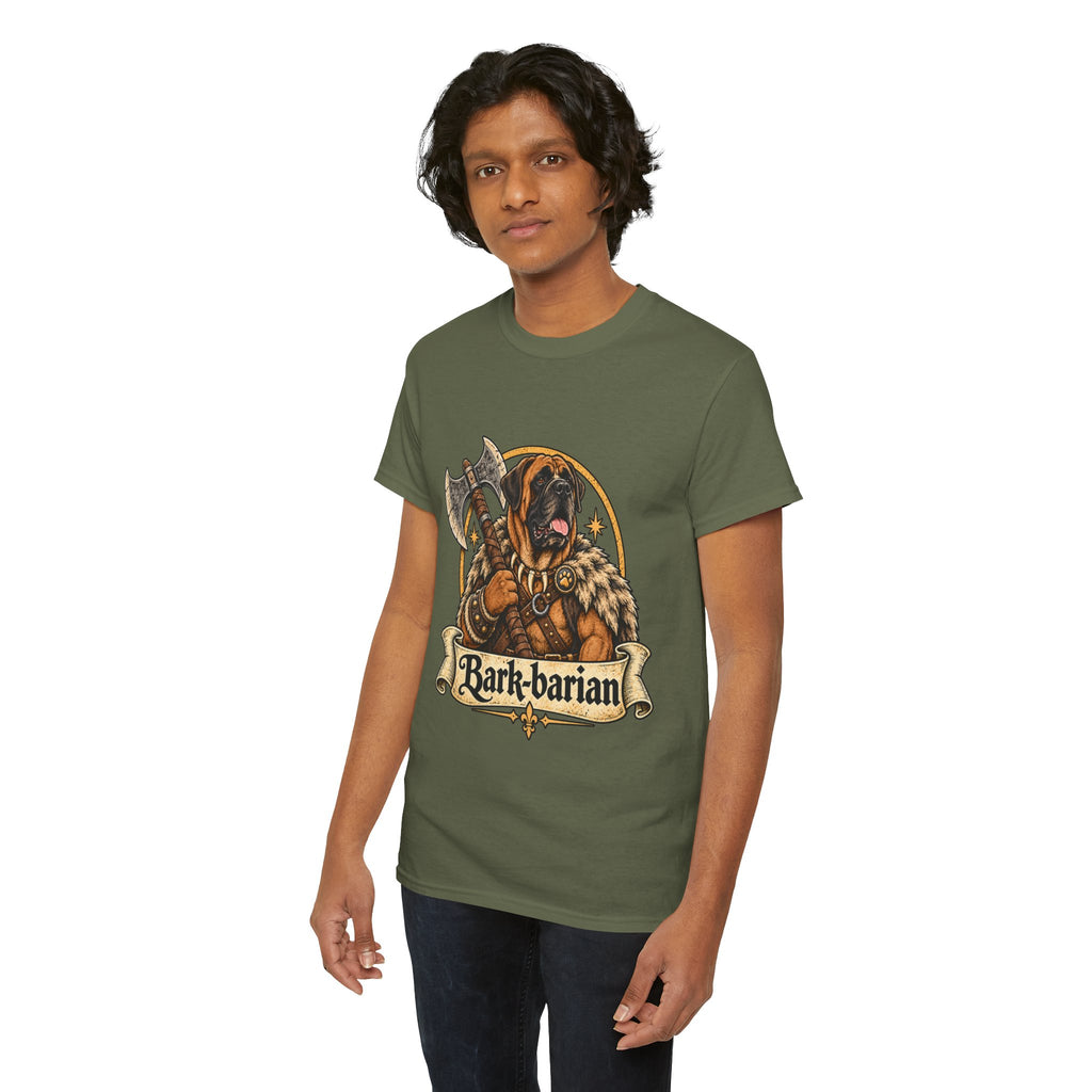 Bark Barian Dog T Shirt Funny Barbarian Fantasy Tee