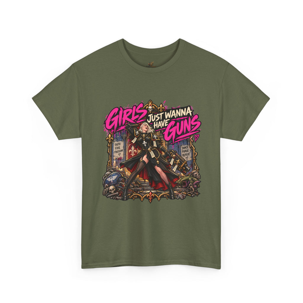 Girls Just Wanna Have Guns Shirt – Sisters of Battle 80s Humor Tee
