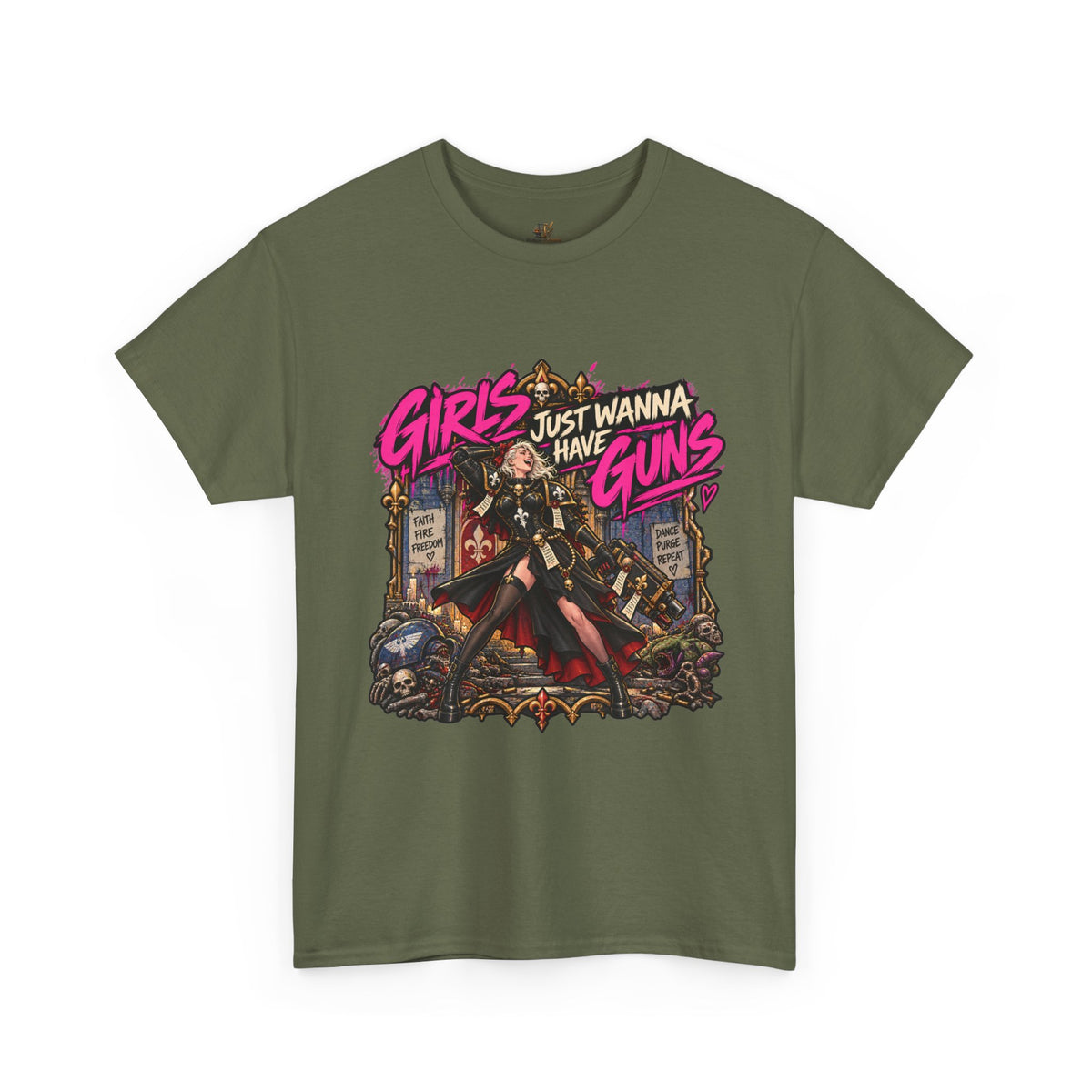 Girls Just Wanna Have Guns Shirt – Sisters of Battle 80s Humor Tee