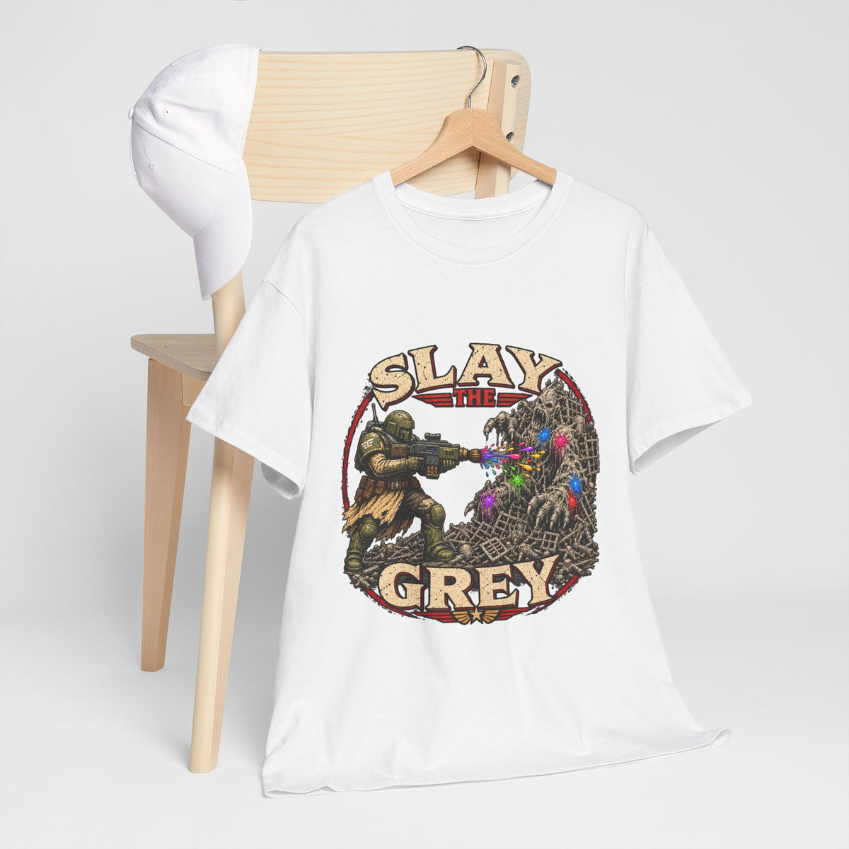 Slay the Grey Sci-Fi Miniature Painting T-Shirt | Hobbyist Tee