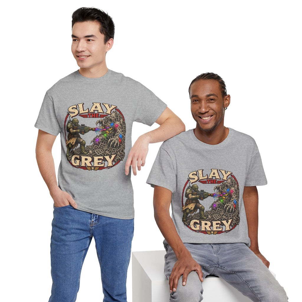 Slay the Grey Sci-Fi Miniature Painting T-Shirt | Hobbyist Tee