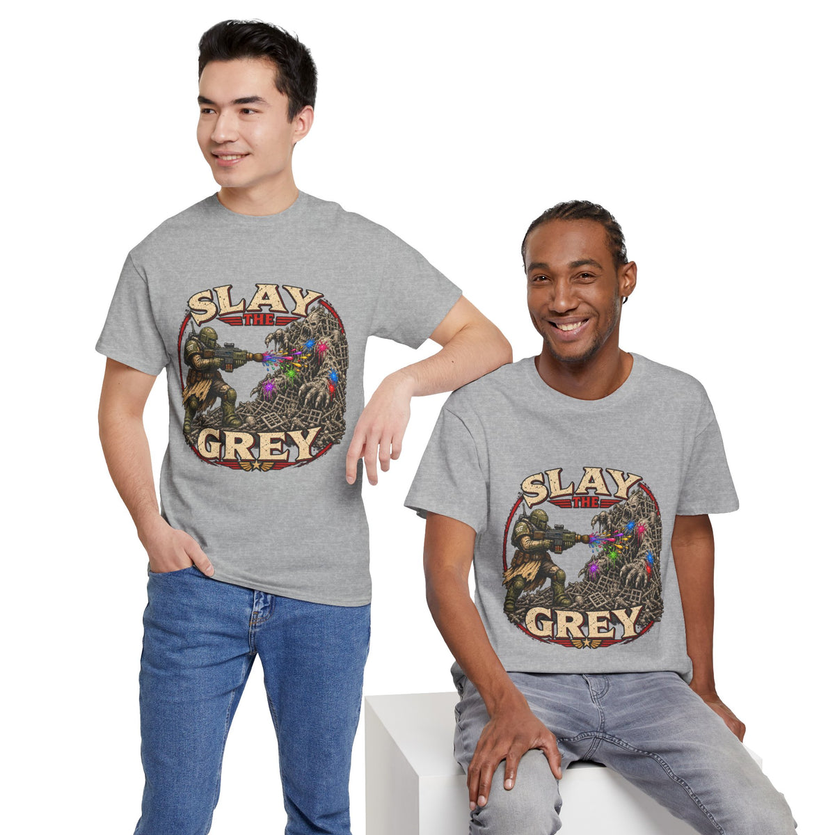 Slay the Grey Sci-Fi Miniature Painting T-Shirt | Hobbyist Tee
