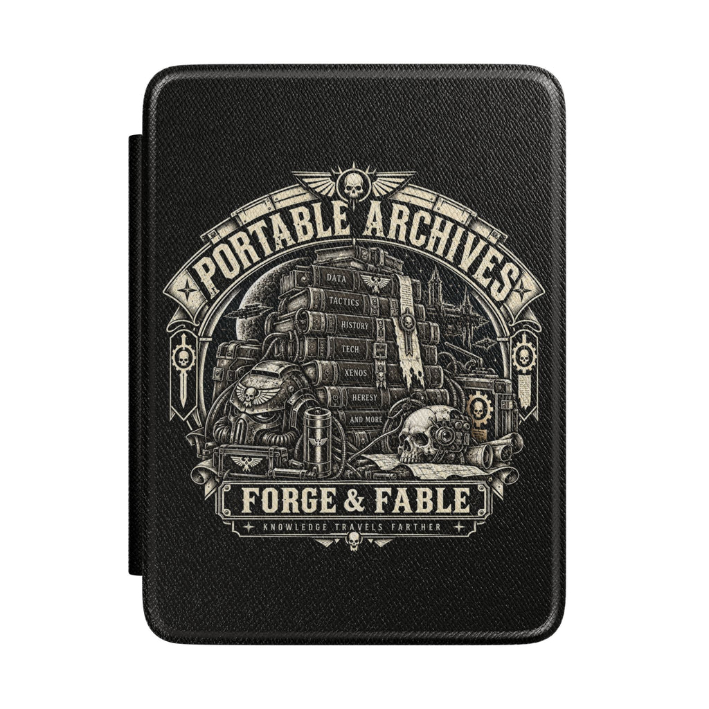 Portable Archives Kindle Case | Gothic Bookstack Design