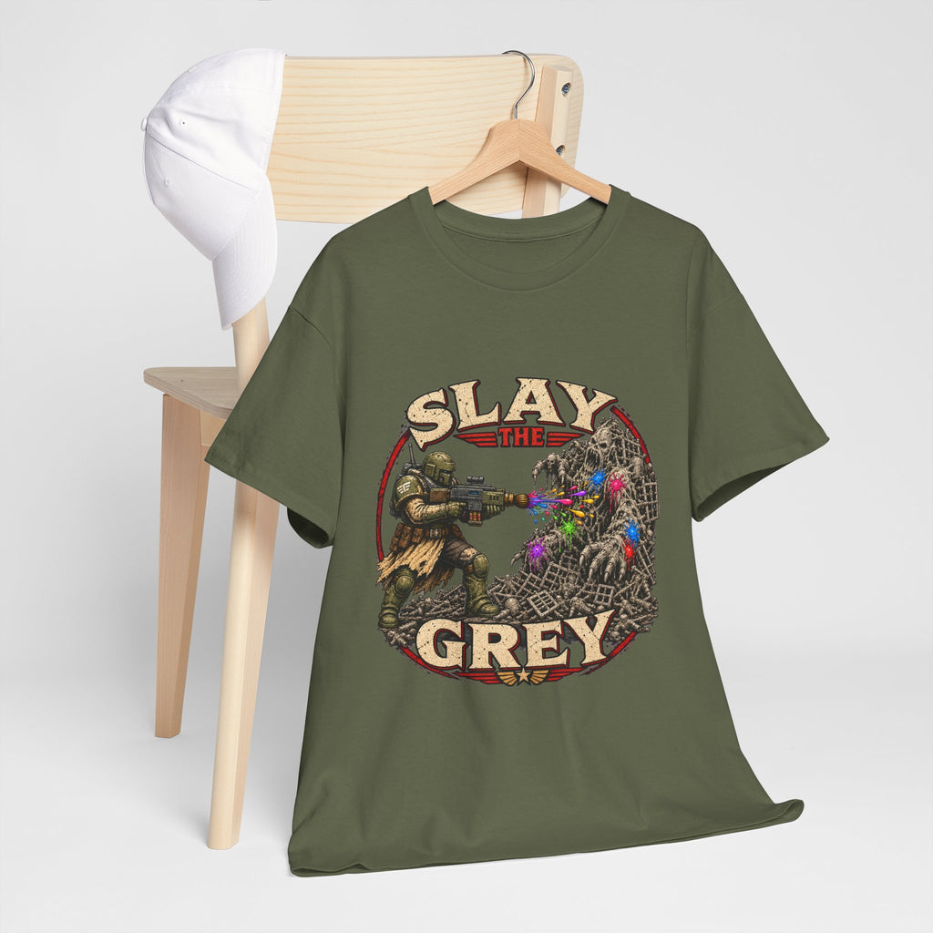 Slay the Grey Sci-Fi Miniature Painting T-Shirt | Hobbyist Tee