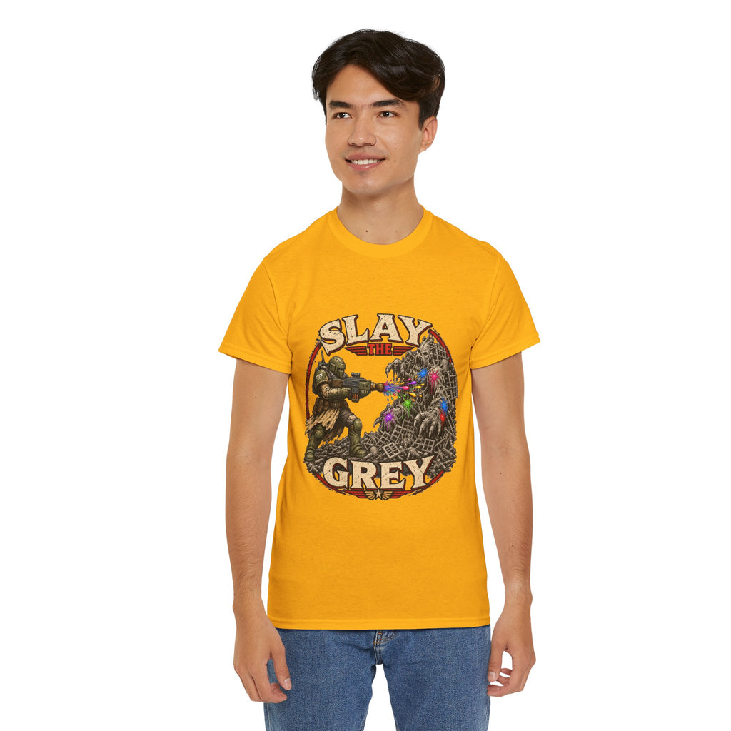 Slay the Grey Sci-Fi Miniature Painting T-Shirt | Hobbyist Tee