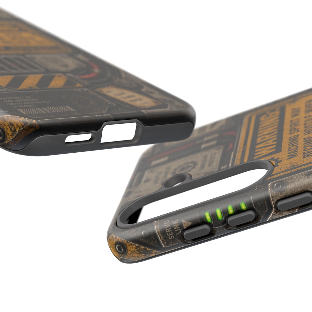 Machine Spirit Warning Phone Case | Grimdark Sci-Fi Design