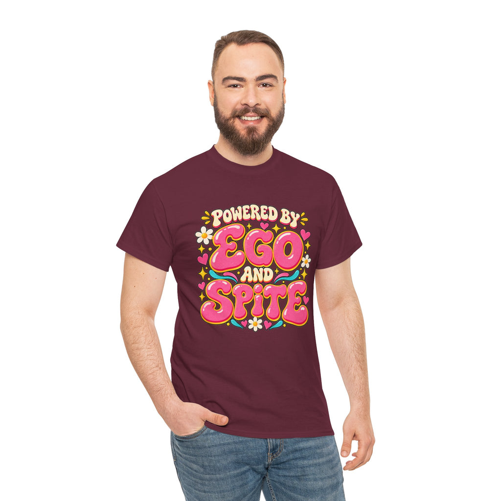 Powered by Ego and Spite Graphic T-Shirt