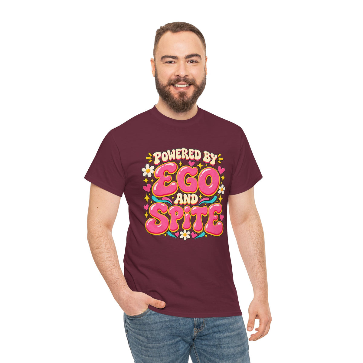 Powered by Ego and Spite Graphic T-Shirt