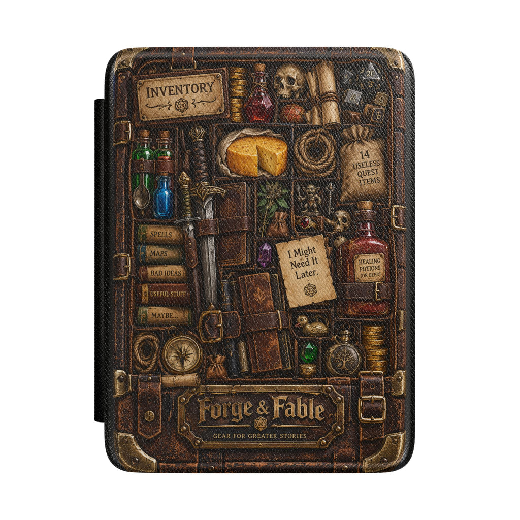 RPG Inventory Kindle Case | Vintage Fantasy Cover