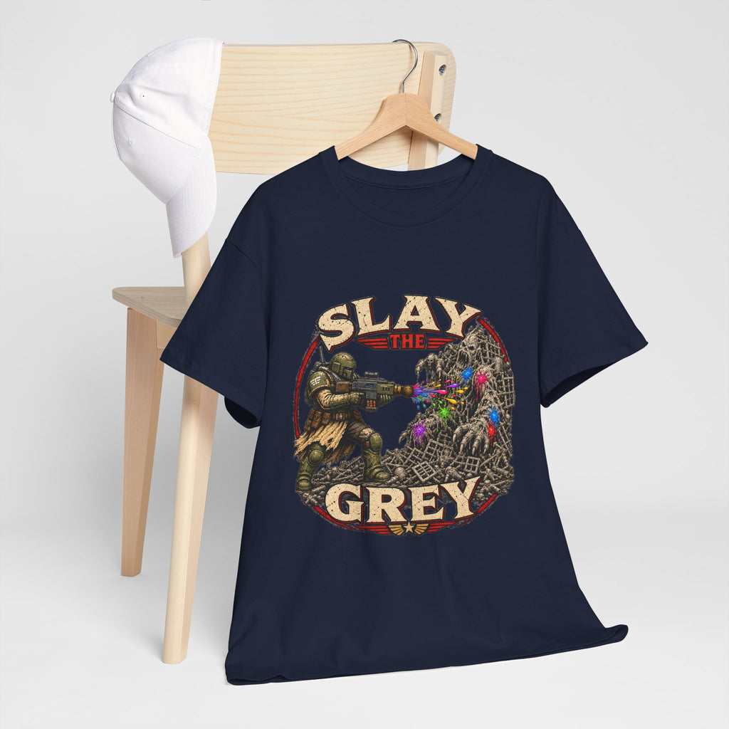 Slay the Grey Sci-Fi Miniature Painting T-Shirt | Hobbyist Tee