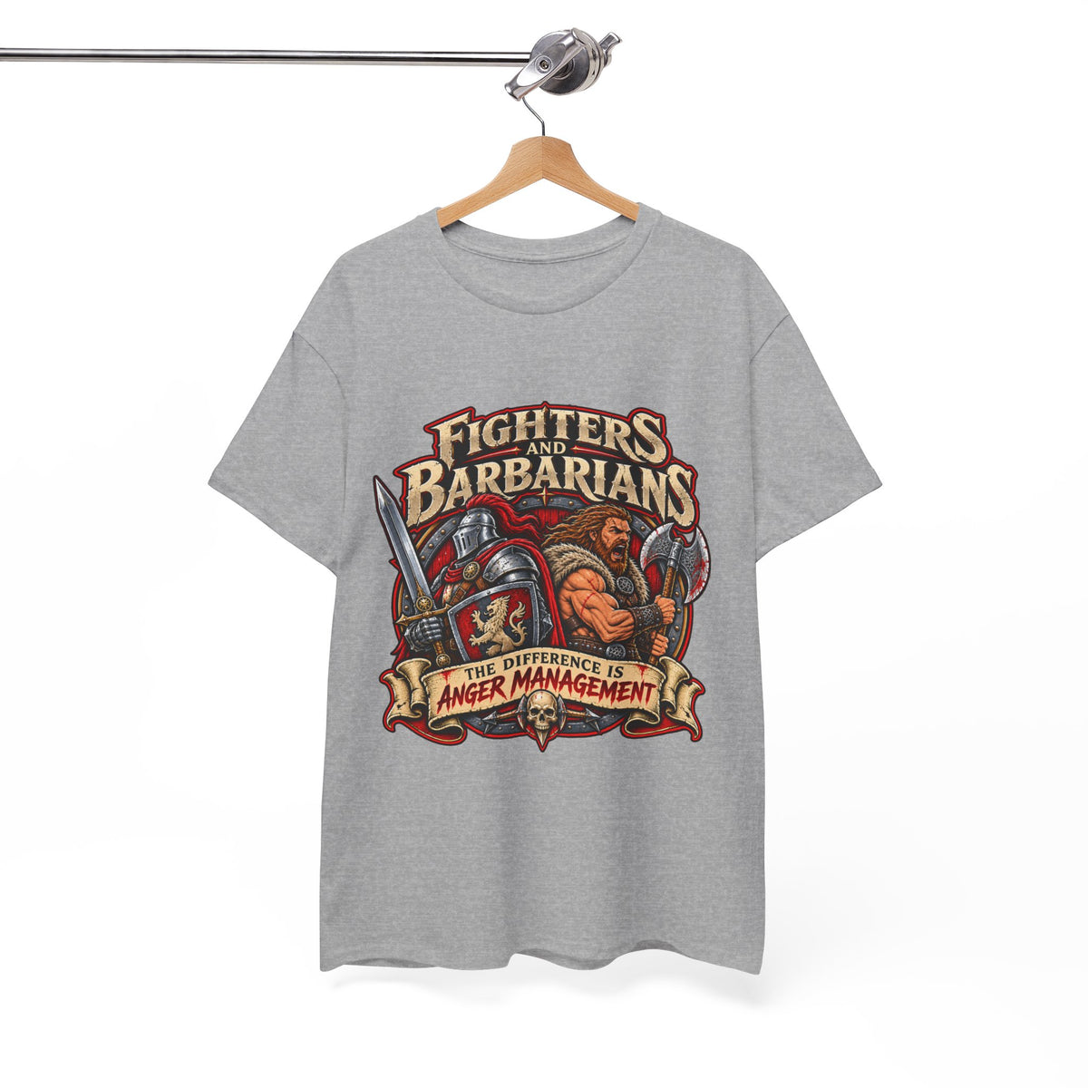 Fighters & Barbarians RPG Tee | The Difference Is Anger Management