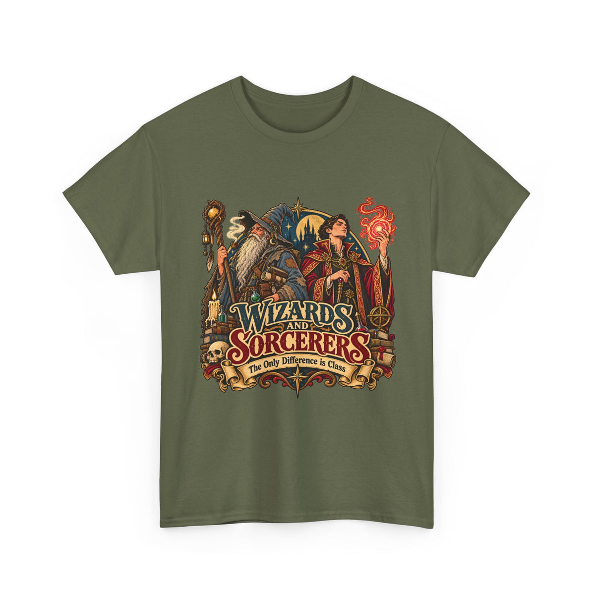 Wizards & Sorcerers RPG T-Shirt | The Only Difference Is Class