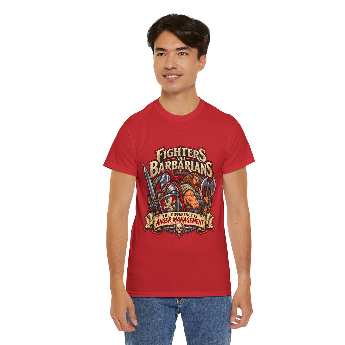 Fighters & Barbarians RPG Tee | The Difference Is Anger Management