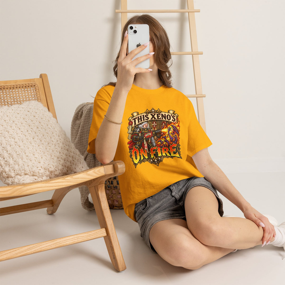 This Xeno’s on Fire Shirt – Sisters of Battle Music Parody Tee