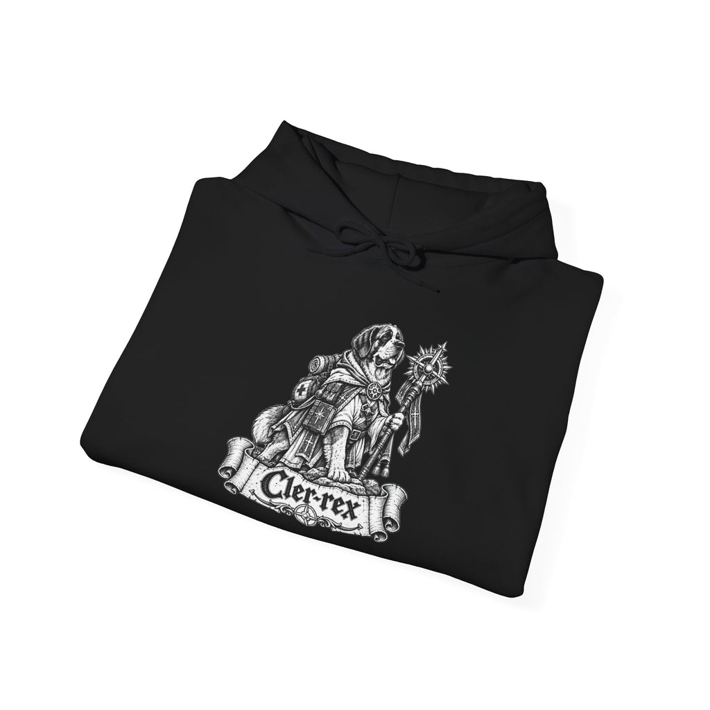 Cler-Rex Dog Hoodie – Cleric Fantasy RPG Pullover