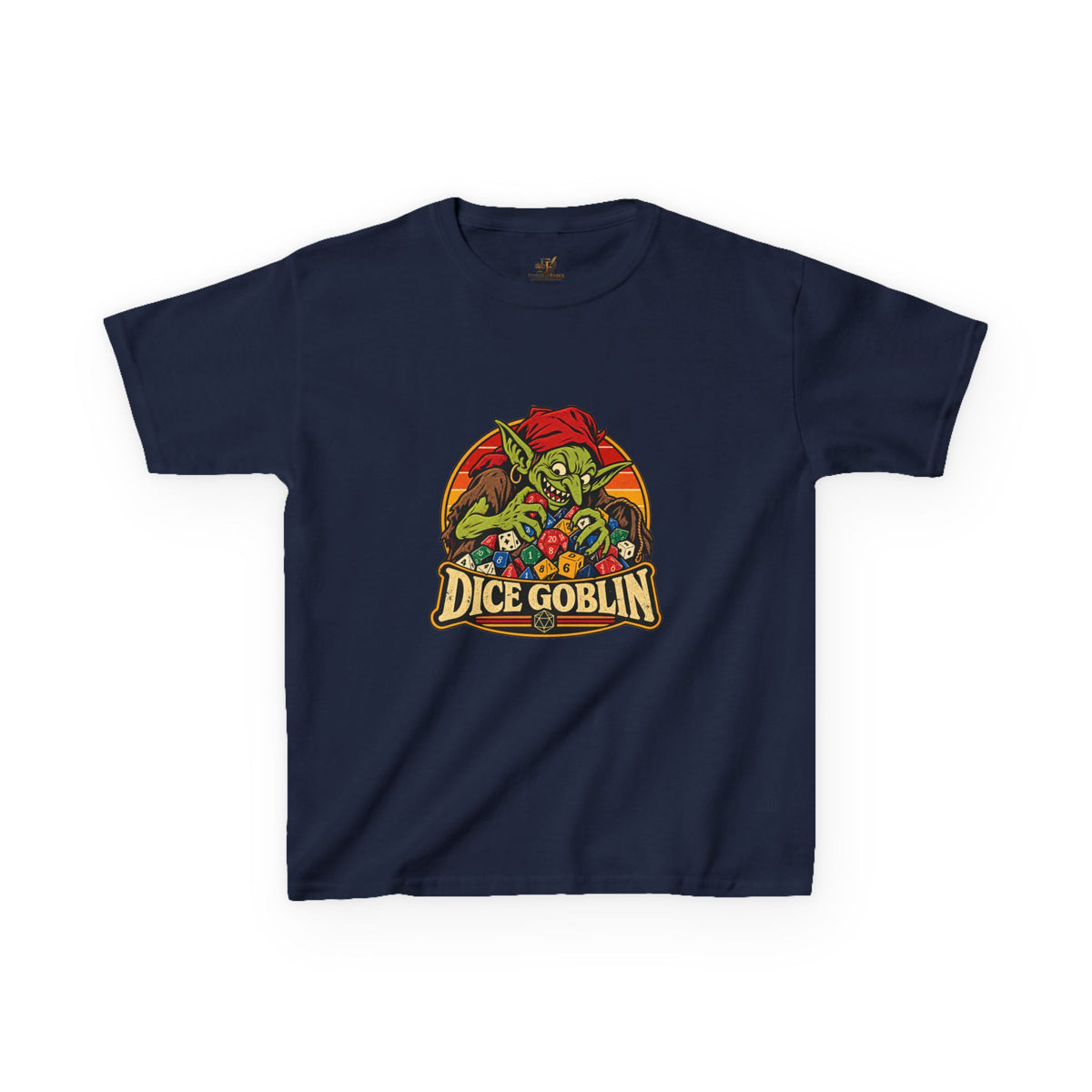 Kids Dice Goblin T-Shirt | Cute Tabletop RPG Gaming Tee