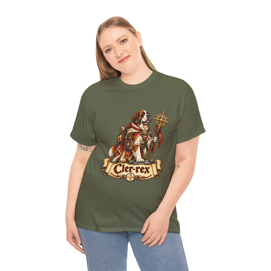 Cler Rex Dog T Shirt Funny Cleric Fantasy Tee