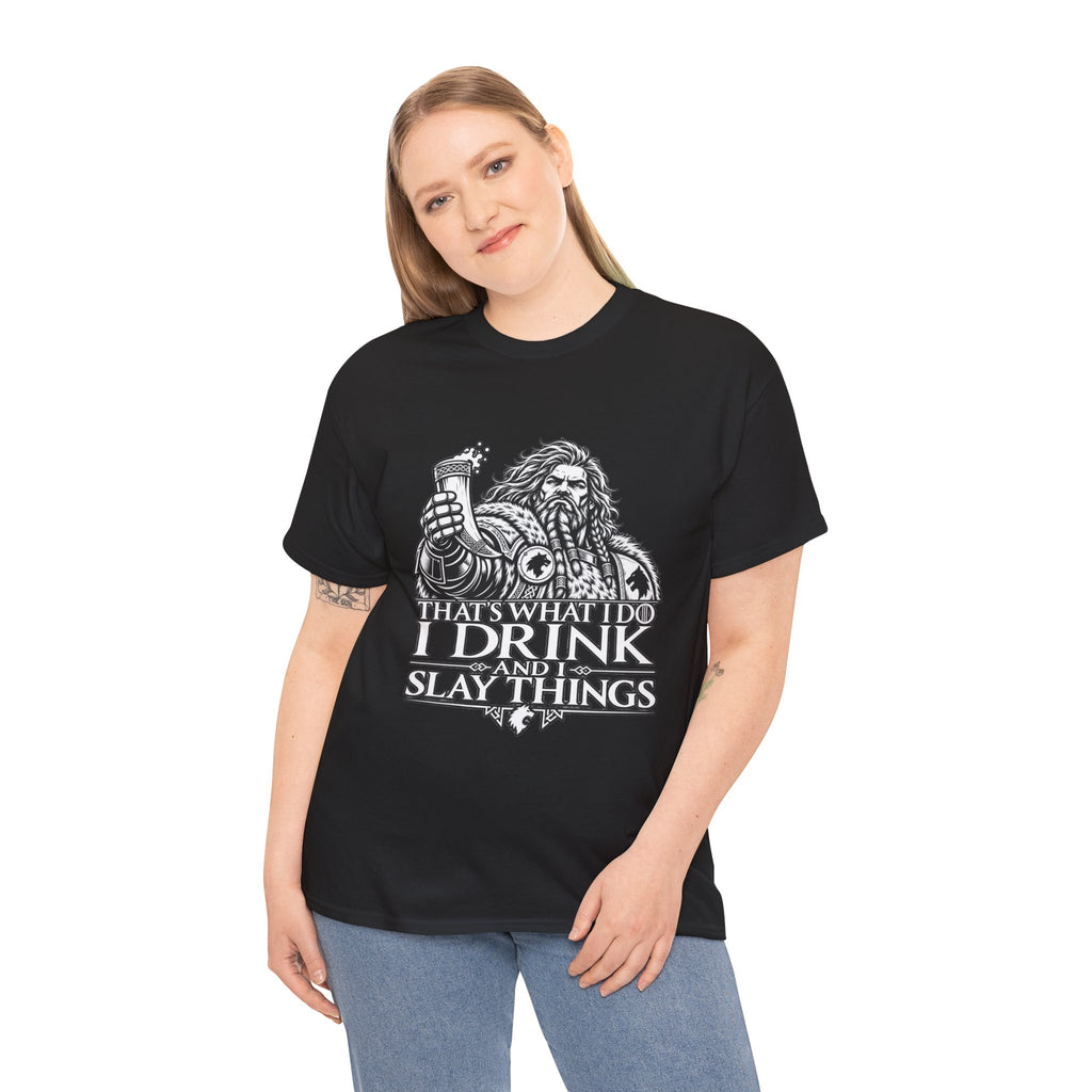 I Drink, I Slay Things Shirt – Space Wolf Humor & Tabletop Gaming Tee