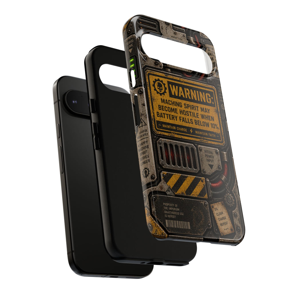 Machine Spirit Warning Phone Case | Grimdark Sci-Fi Design
