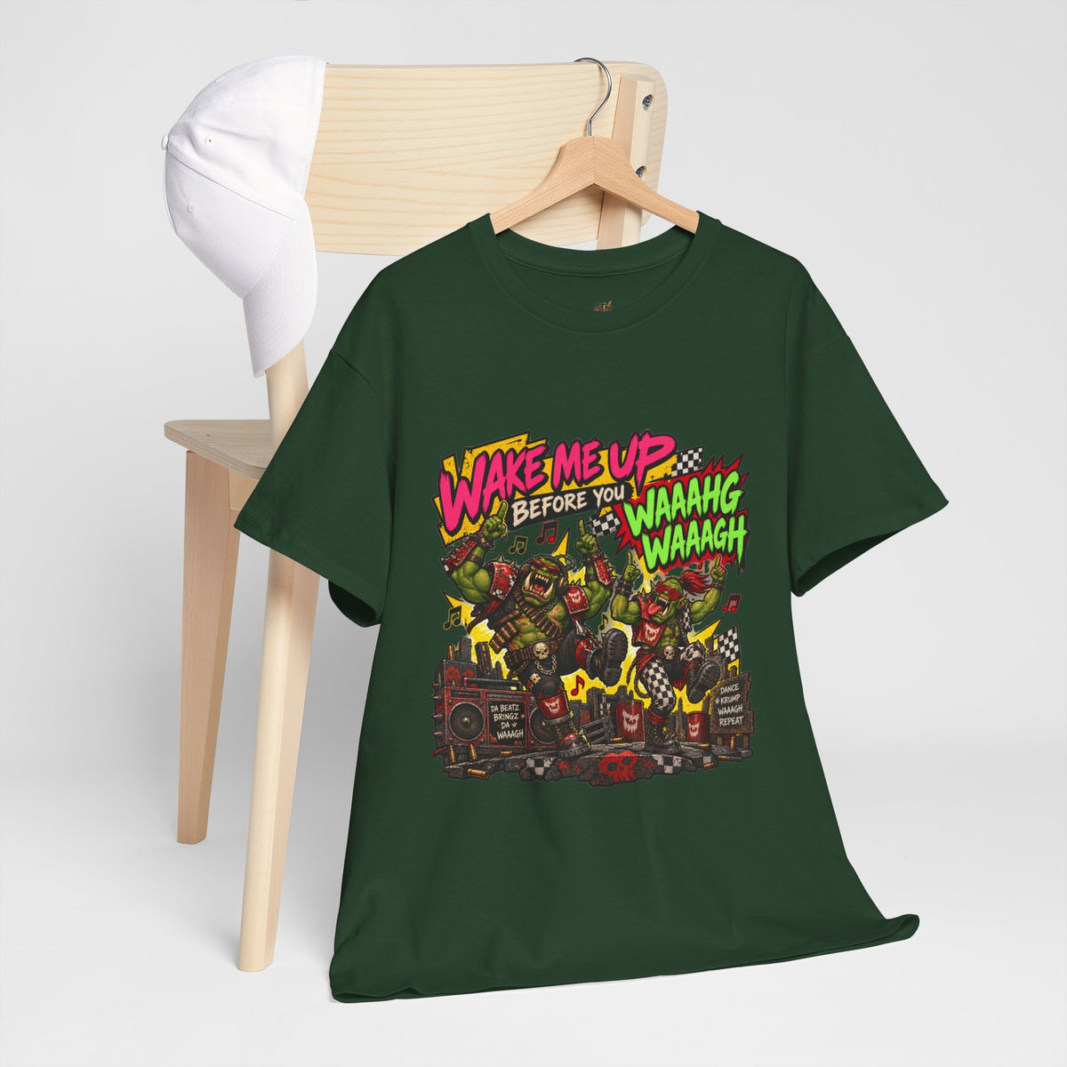 Wake Me Up Before You Waaagh! Shirt – Ork Humor & Tabletop Gaming Tee