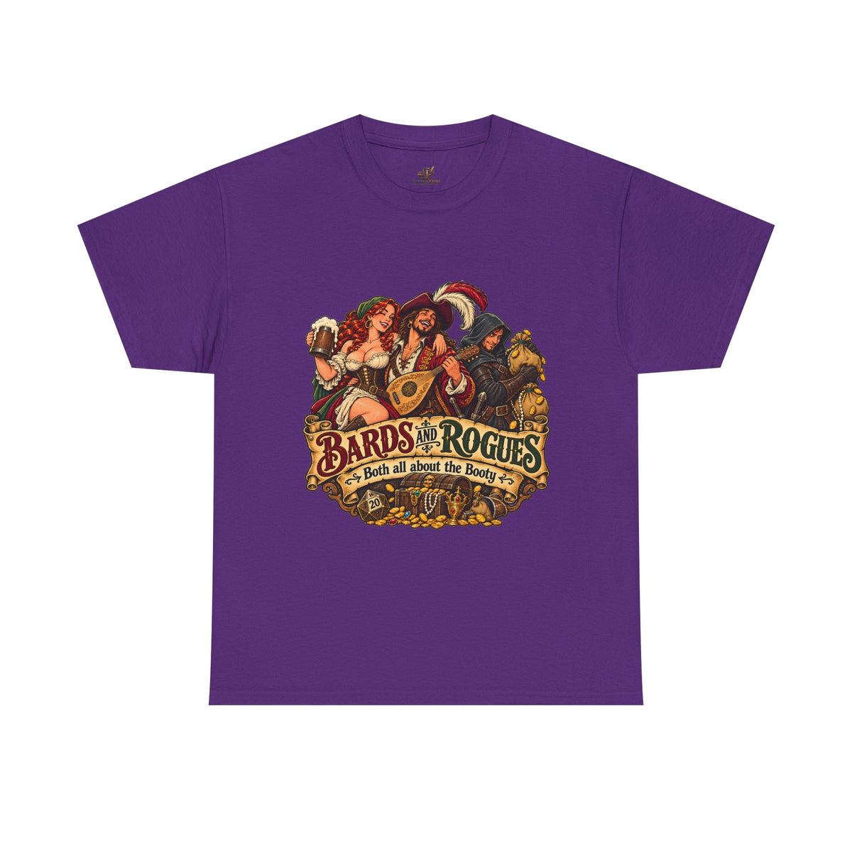 Bards & Rogues Fantasy RPG T-Shirt — "Bards & Rogues: It's All About the Booty"