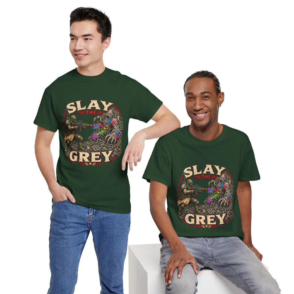 Slay the Grey Sci-Fi Miniature Painting T-Shirt | Hobbyist Tee
