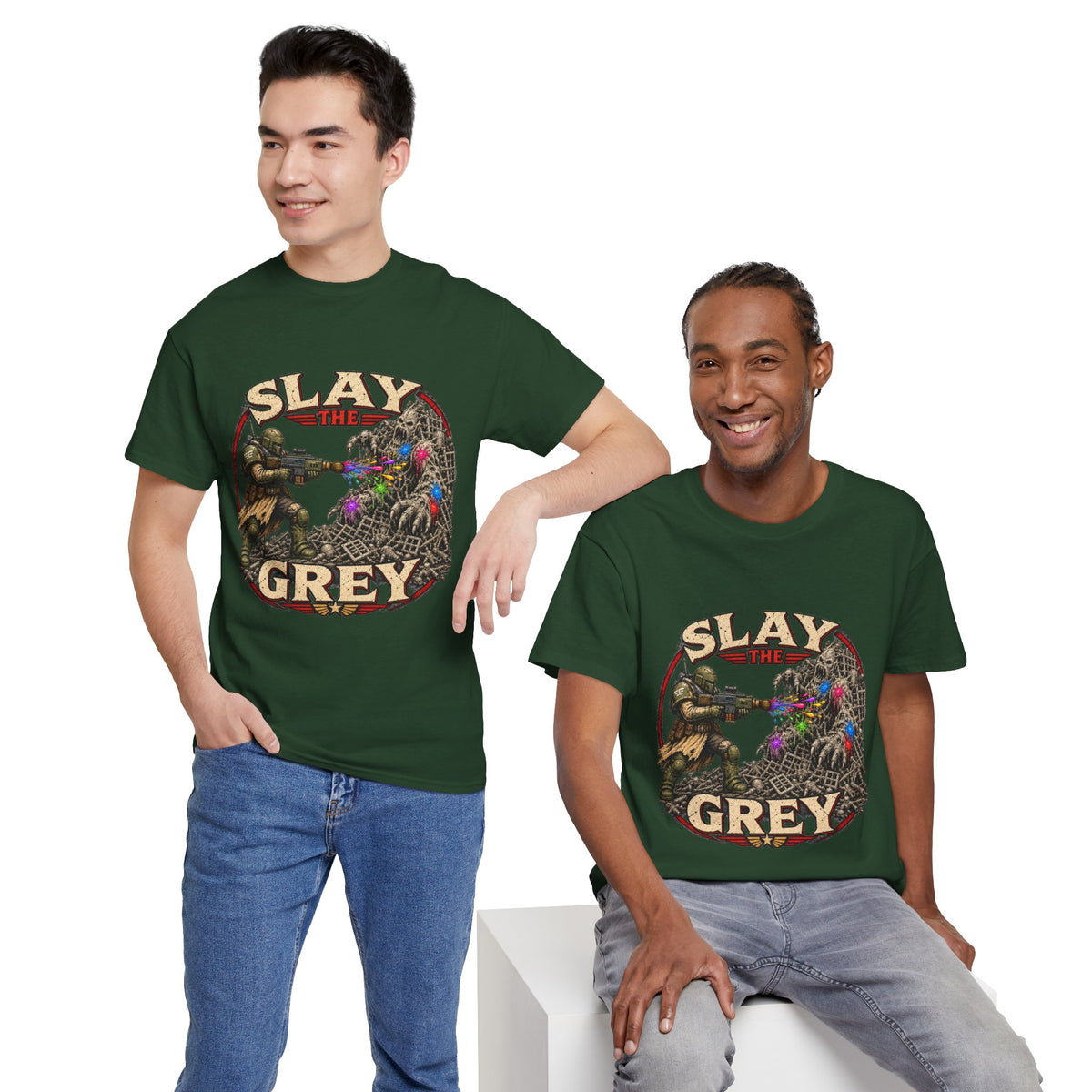 Slay the Grey Sci-Fi Miniature Painting T-Shirt | Hobbyist Tee