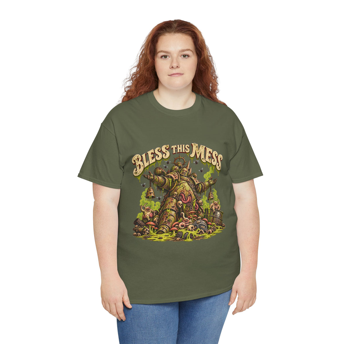 Bless This Mess Grimdark Warrior T-Shirt | Funny Fantasy Wargaming Tee