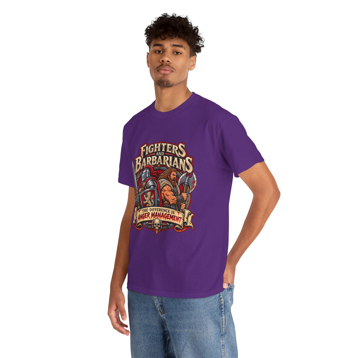 Fighters & Barbarians RPG Tee | The Difference Is Anger Management