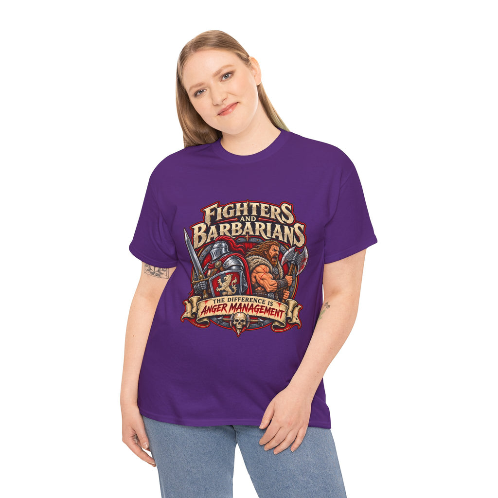 Fighters & Barbarians RPG Tee | The Difference Is Anger Management