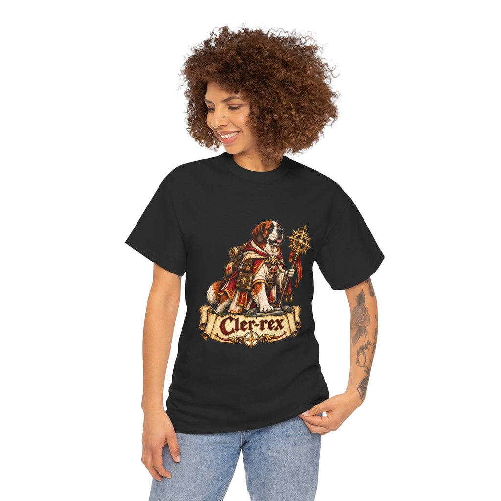 Cler Rex Dog T Shirt Funny Cleric Fantasy Tee