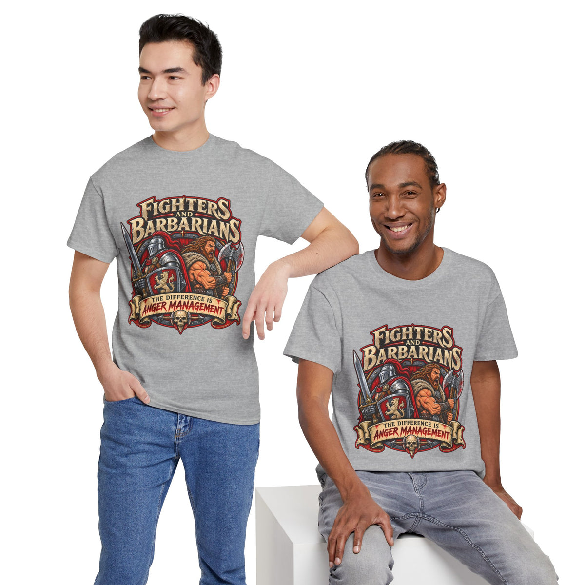 Fighters & Barbarians RPG Tee | The Difference Is Anger Management