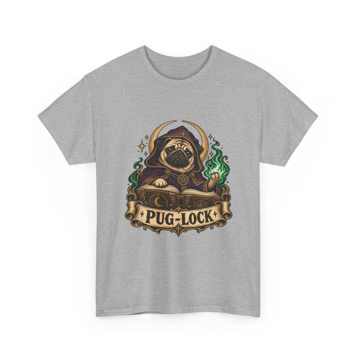 Pug-lock Dog Shirt – Warlock Fantasy RPG Tee