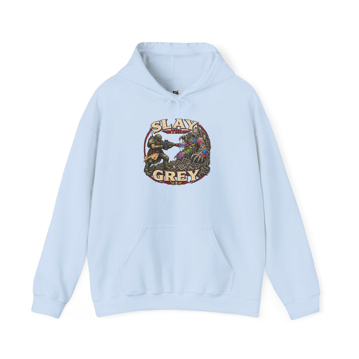 Slay the Grey Hoodie | Sci-Fi Miniature Painting Graphic Pullover